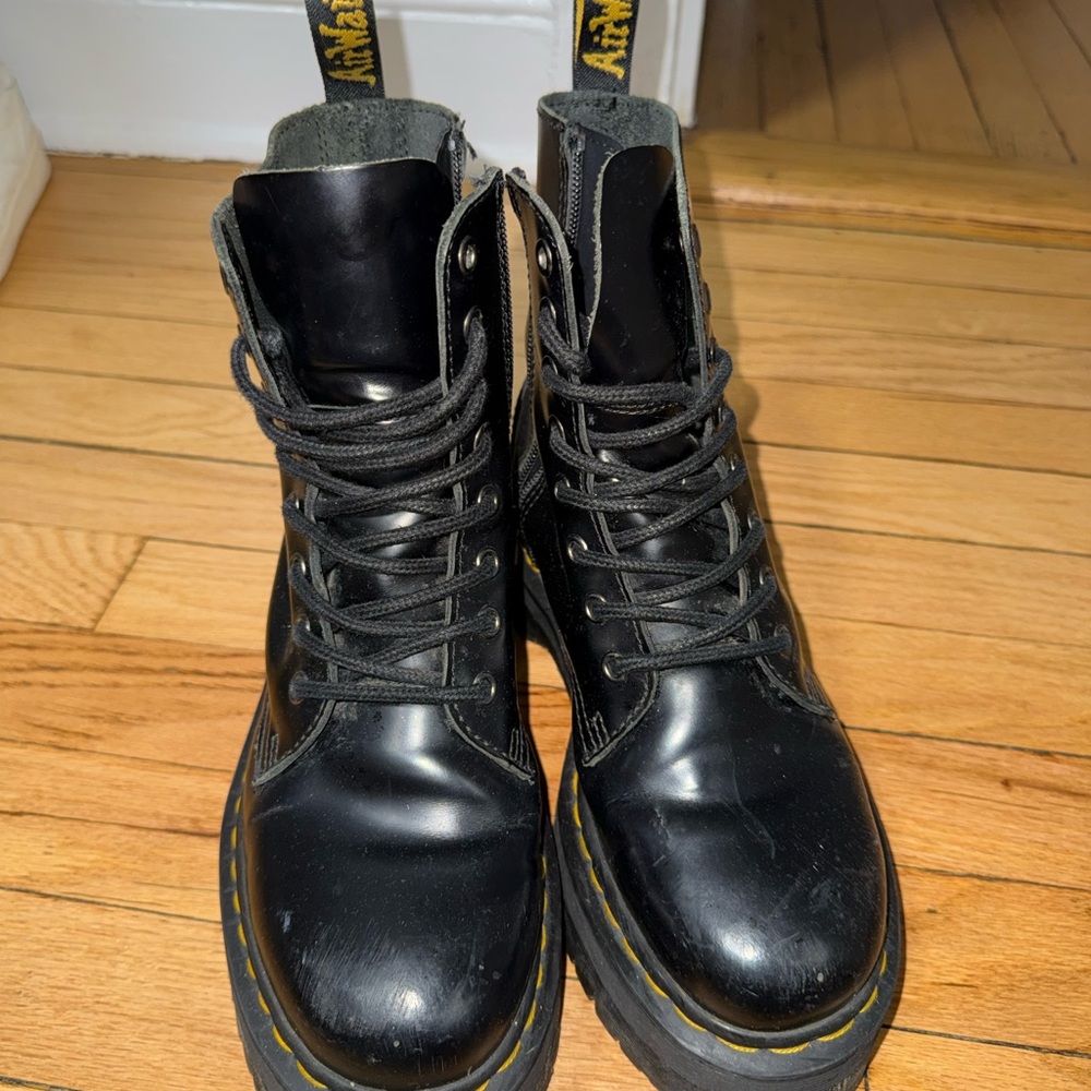 Doc Martens Black Leather platform Combat Boots